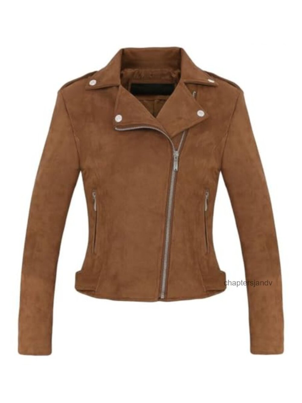 Faux Suede Leather Moto Biker Jacket Fringe Studded Casual Coat